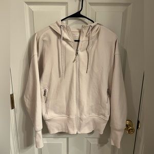 Old Navy Active Dynamic Fleece Full-Zip Cream Jacket
